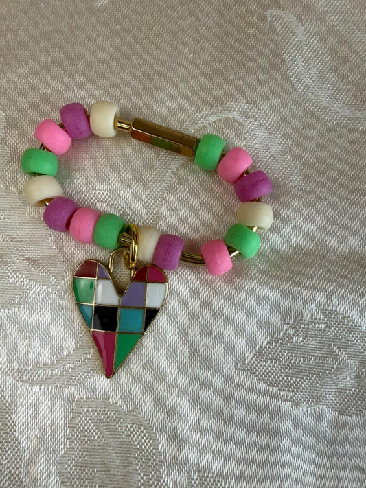 Patchwork Heart-Bag Charm